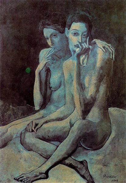 Pablo Picasso Oil Painting Two Friends Les Deux Amies